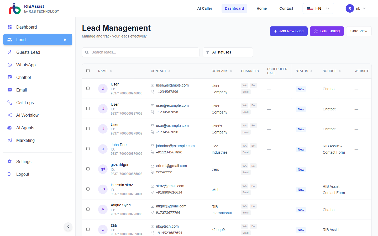 Primary Leads Pipeline