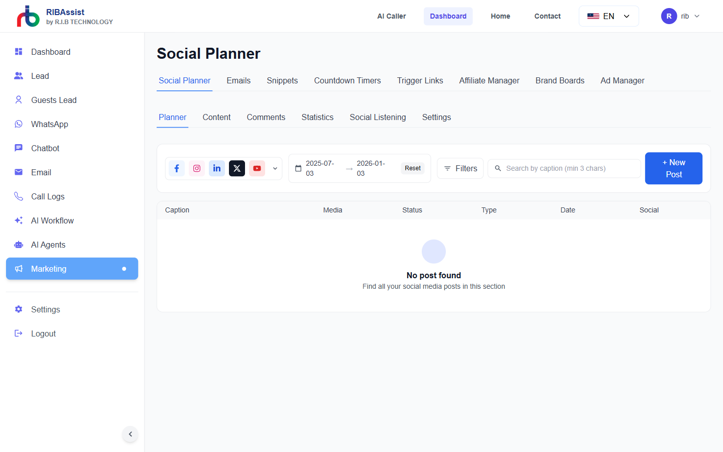 System Settings Menu